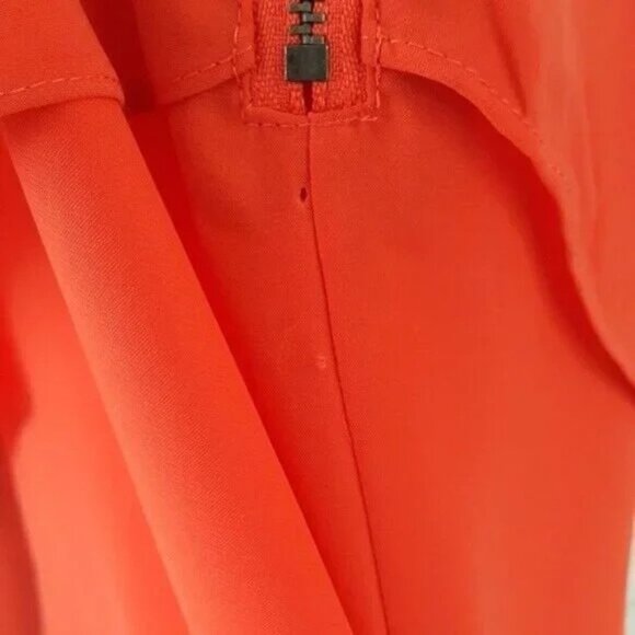 Silence & Noise Sleeveless Tank Dress Orange XS Tier Lined Zip Urban Outfitters - Picture 10 of 10